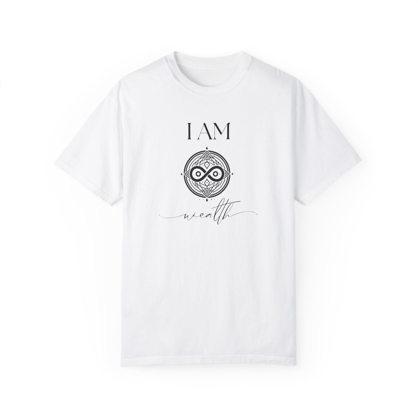 I AM Wealth with Sigil Symbol Unisex Short Sleeve T-shirt