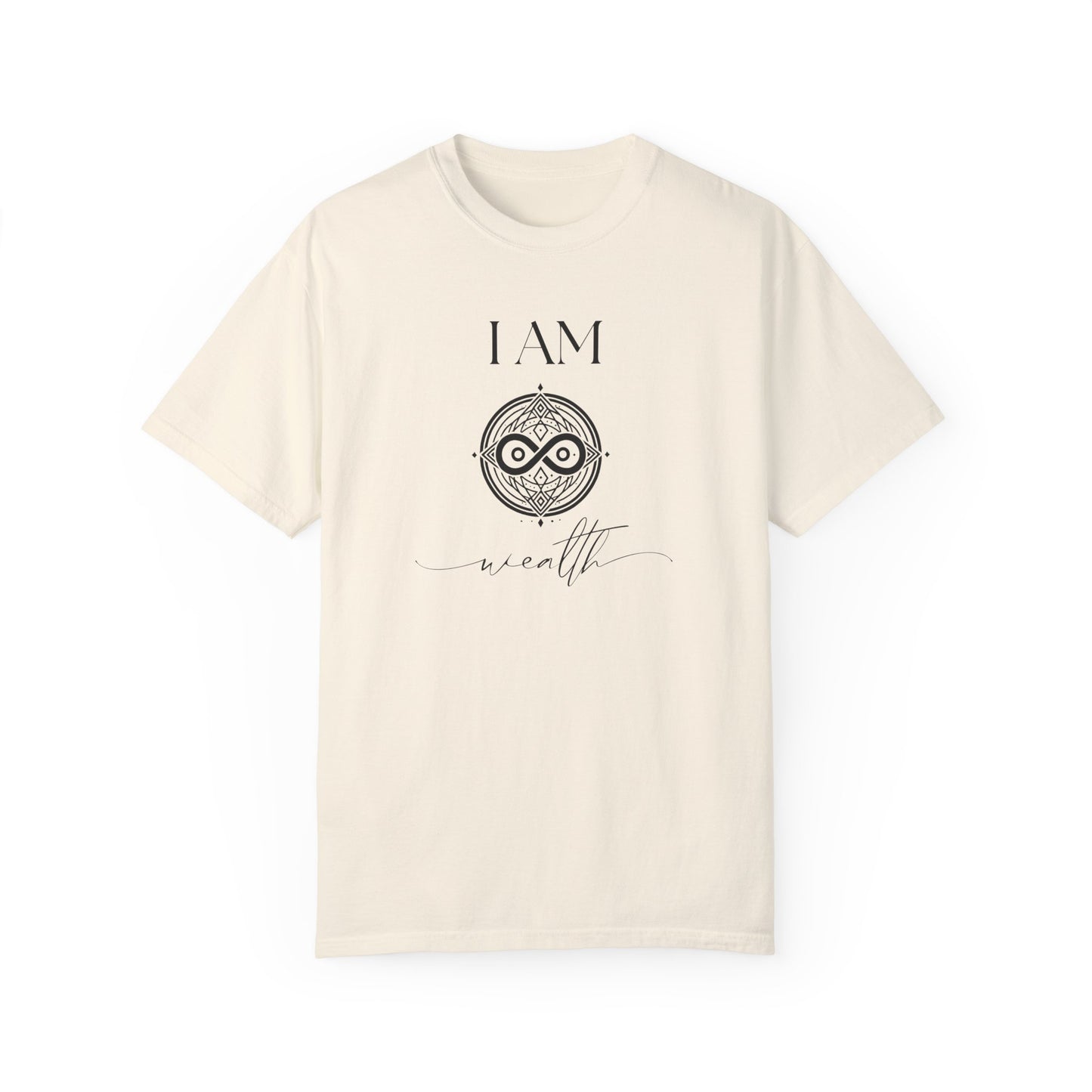 I AM Wealth with Sigil Symbol Unisex Short Sleeve T-shirt