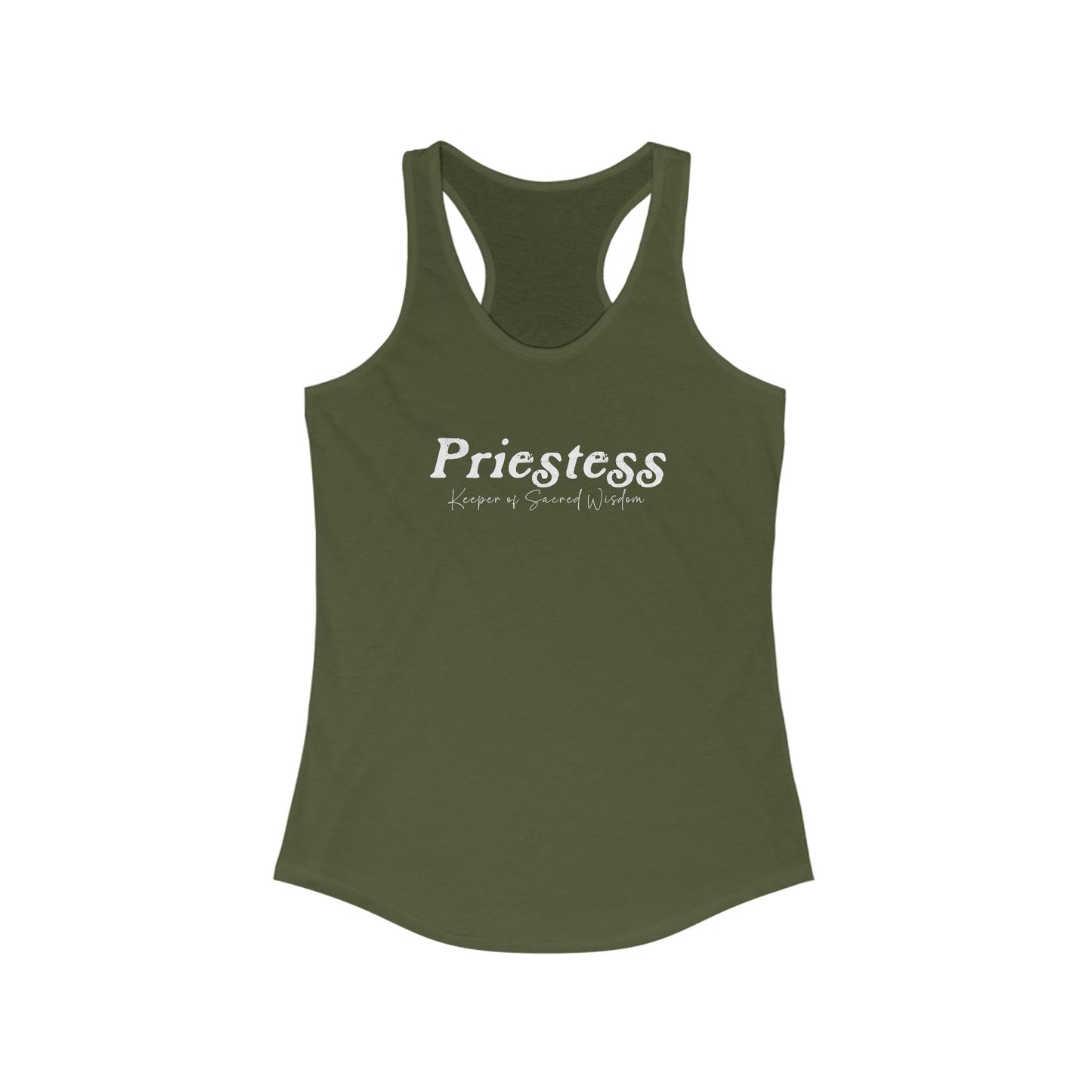 Priestess, Keeper of Sacred Wisdom Women's Racerback Tank