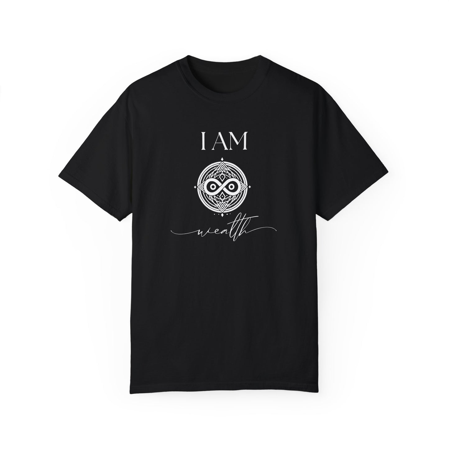 I AM Wealth with Sigil Symbol Unisex Short Sleeve T-shirt