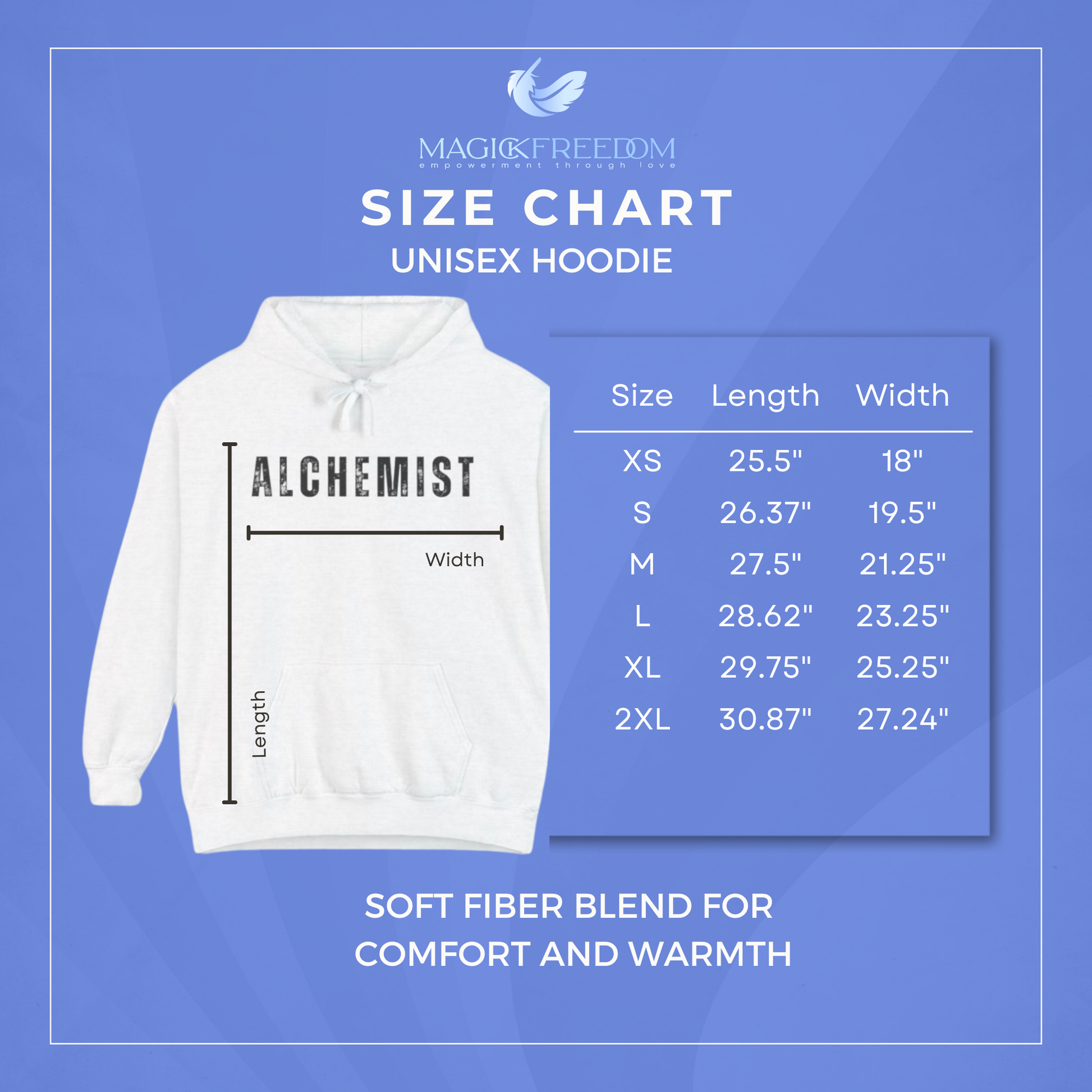 Size Chart:
Sizes are in inches: Length x Width
S: 27 x 20.5
M: 28 x 22.5
L: 29 x 24.5
XL: 30 x 26.5
2XL: 31 x 28.5
Soft Fiber blend for comfort and warmth.